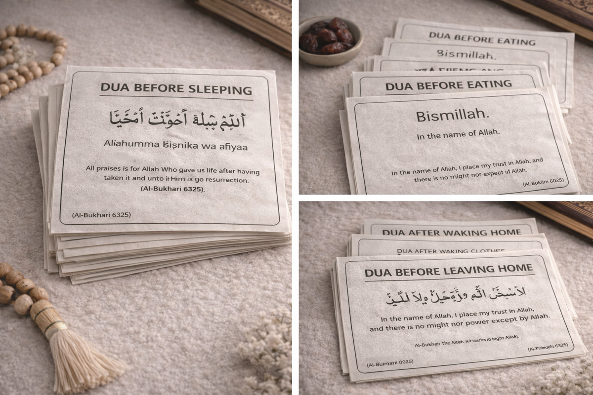 English Dua Stickers (12 dua in a set)